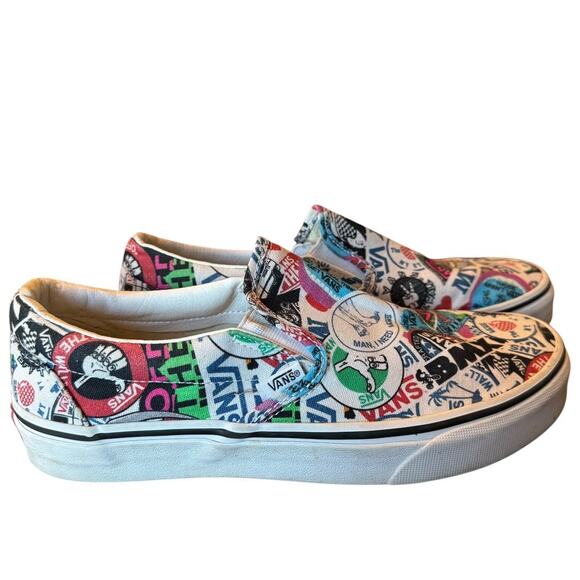 Vans Classic SlipOn Sticker Mash Up Size 7 M / 8.5 W Multicolor VN0A38F7VFV - Picture 9 of 9